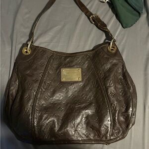 Louis Vuitton Brown Leather Shoulder Bag